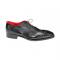 Emilio Franco "Bosco" Black Genuine Italian Deerskin Leather Lace-Up Dress Shoes.